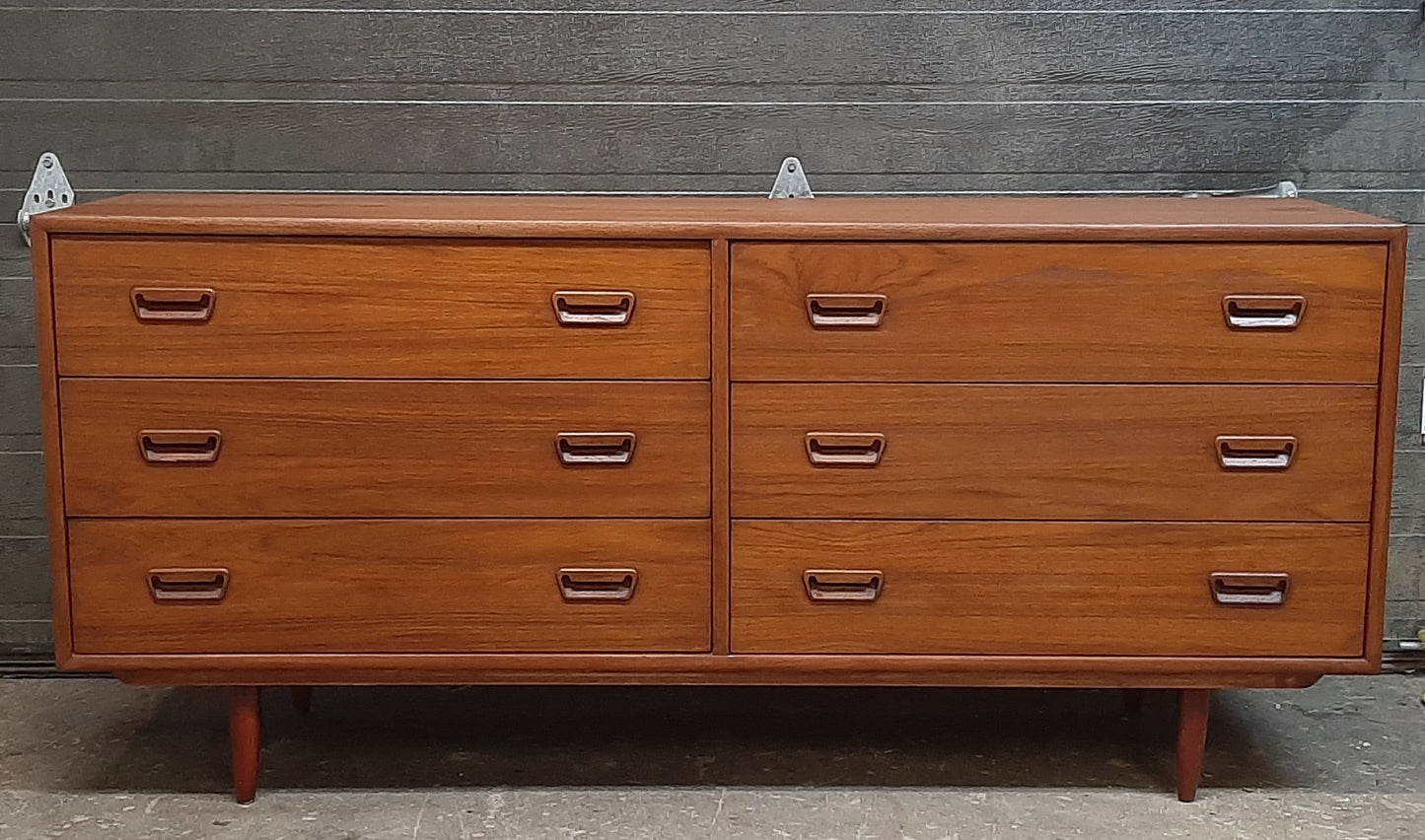 Coming soon***REFINISHED MCM Teak Dresser 6 Drawers, 5 ft, narrow and low - Mid Century Modern Toronto