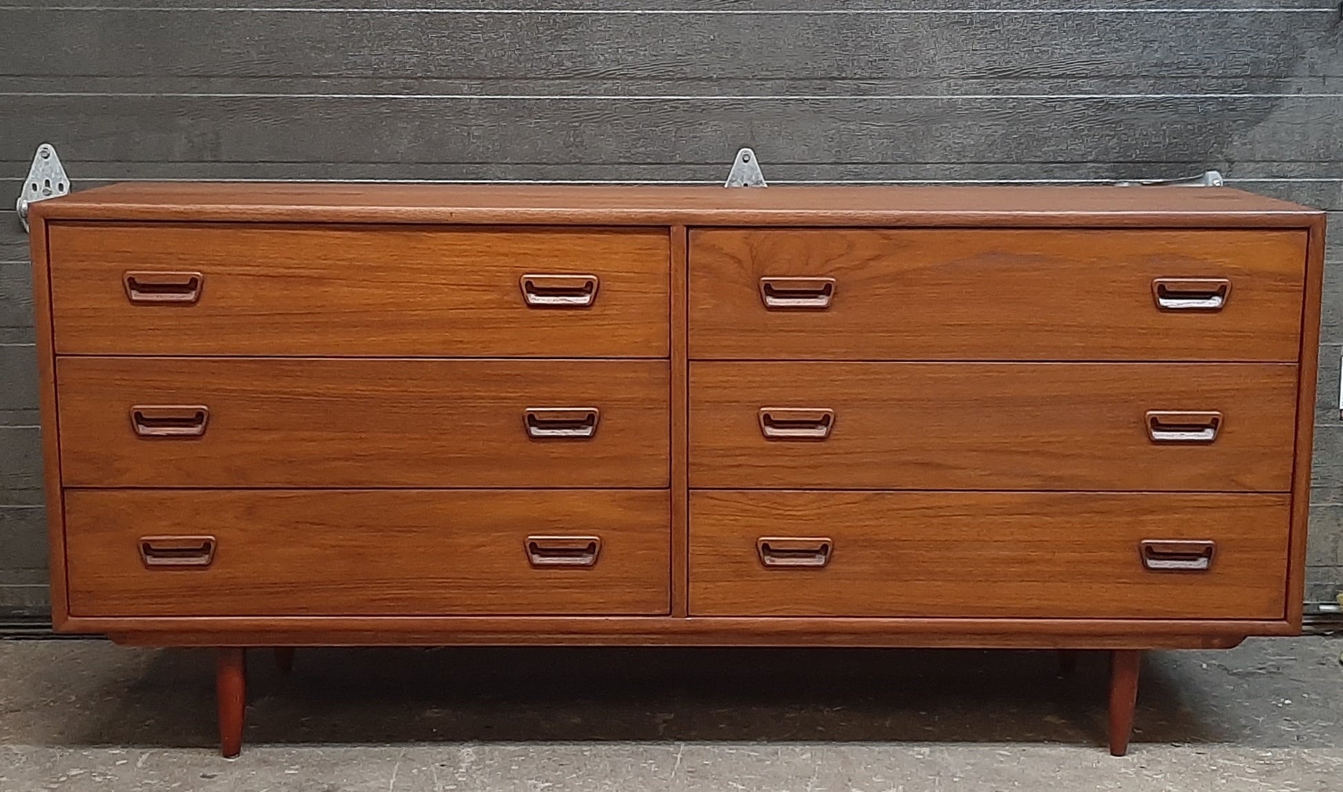 Coming soon***REFINISHED MCM Teak Dresser 6 Drawers, 5 ft, narrow and low - Mid Century Modern Toronto