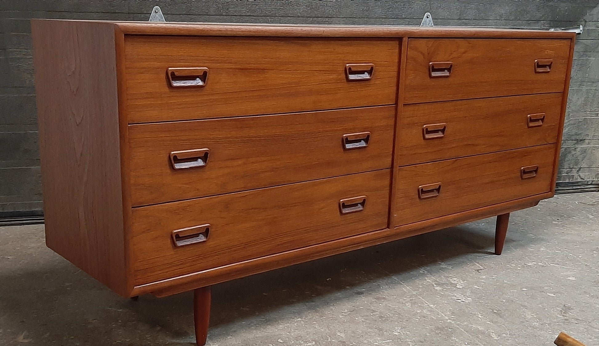 Coming soon***REFINISHED MCM Teak Dresser 6 Drawers, 5 ft, narrow and low - Mid Century Modern Toronto