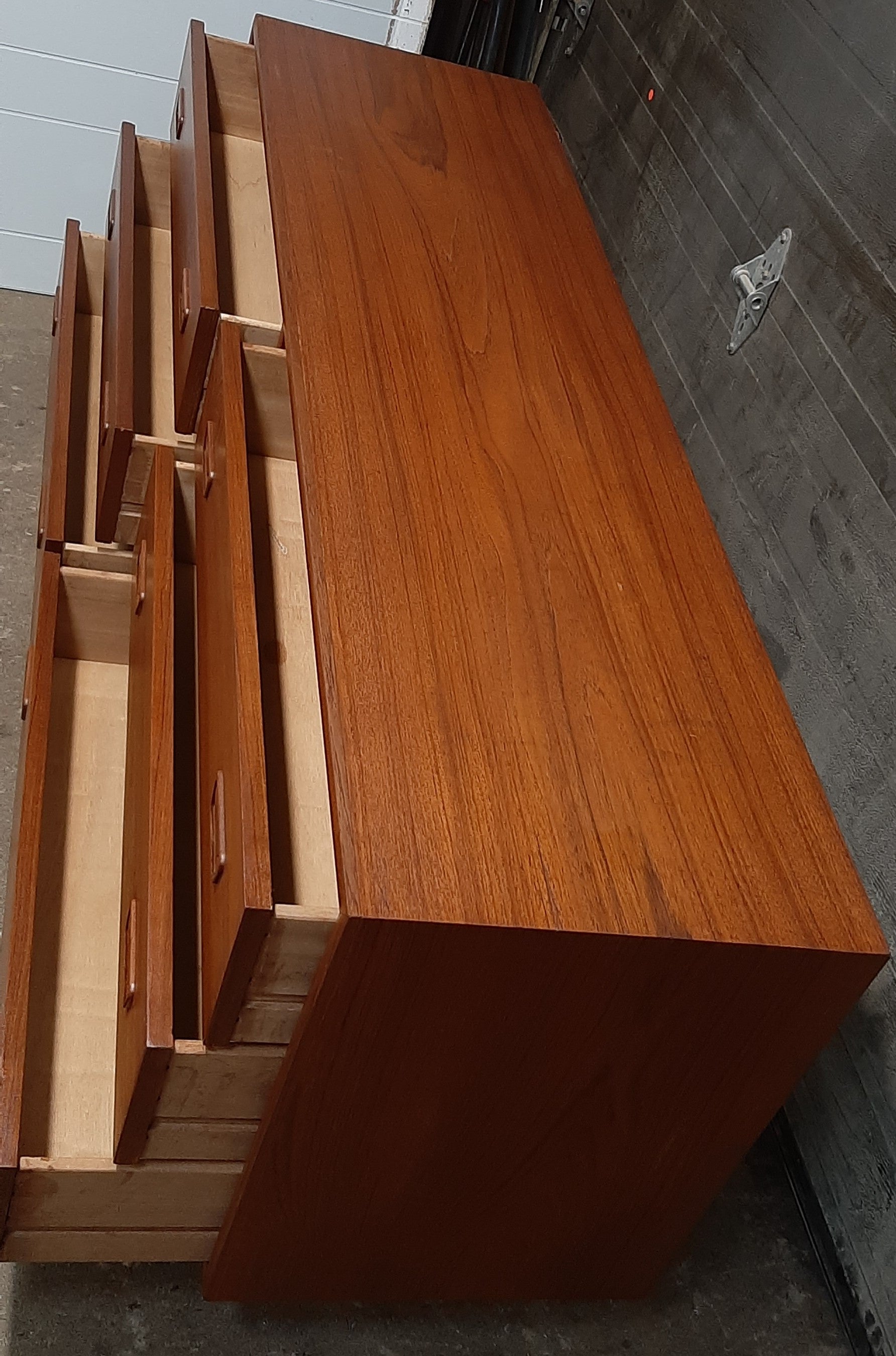 Coming soon***REFINISHED MCM Teak Dresser 6 Drawers, 5 ft, narrow and low - Mid Century Modern Toronto