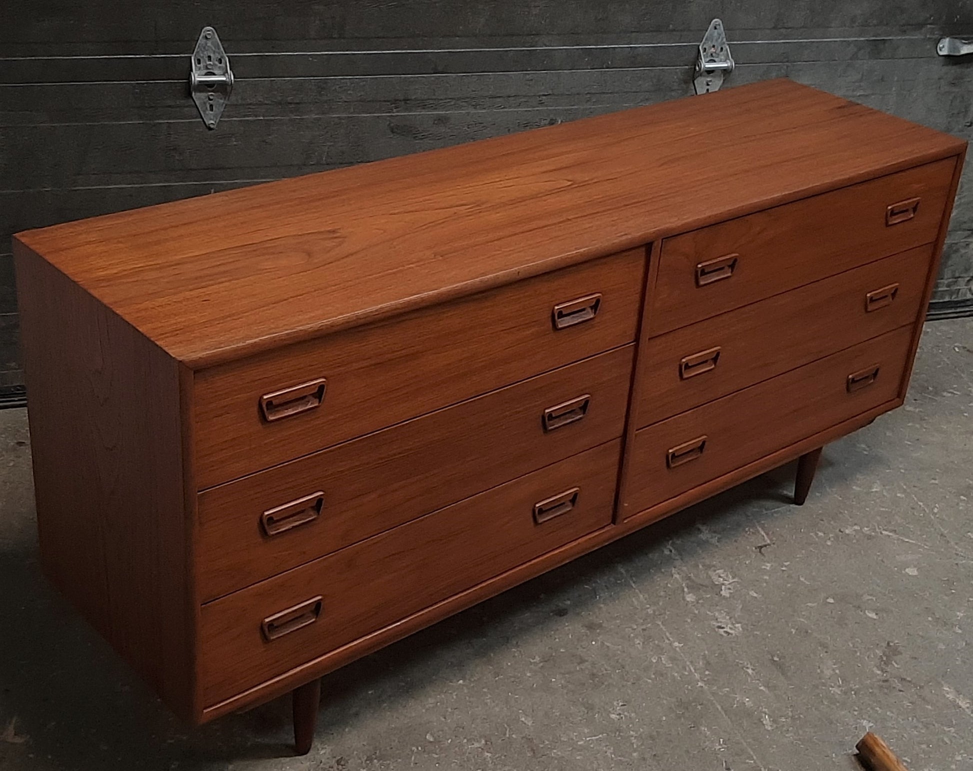 Coming soon***REFINISHED MCM Teak Dresser 6 Drawers, 5 ft, narrow and low - Mid Century Modern Toronto