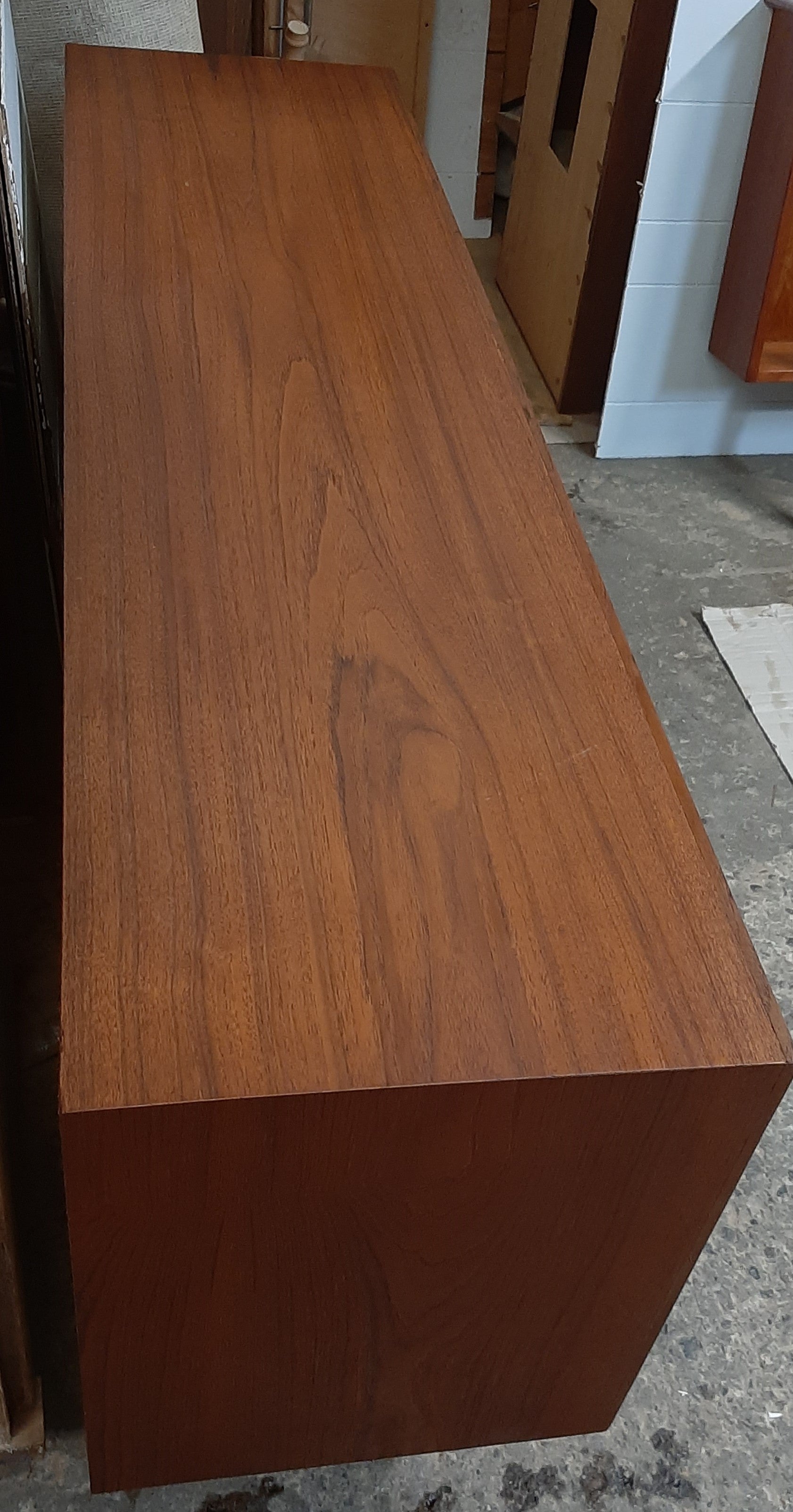 Coming soon***REFINISHED MCM Teak Dresser 6 Drawers, 5 ft, narrow and low - Mid Century Modern Toronto