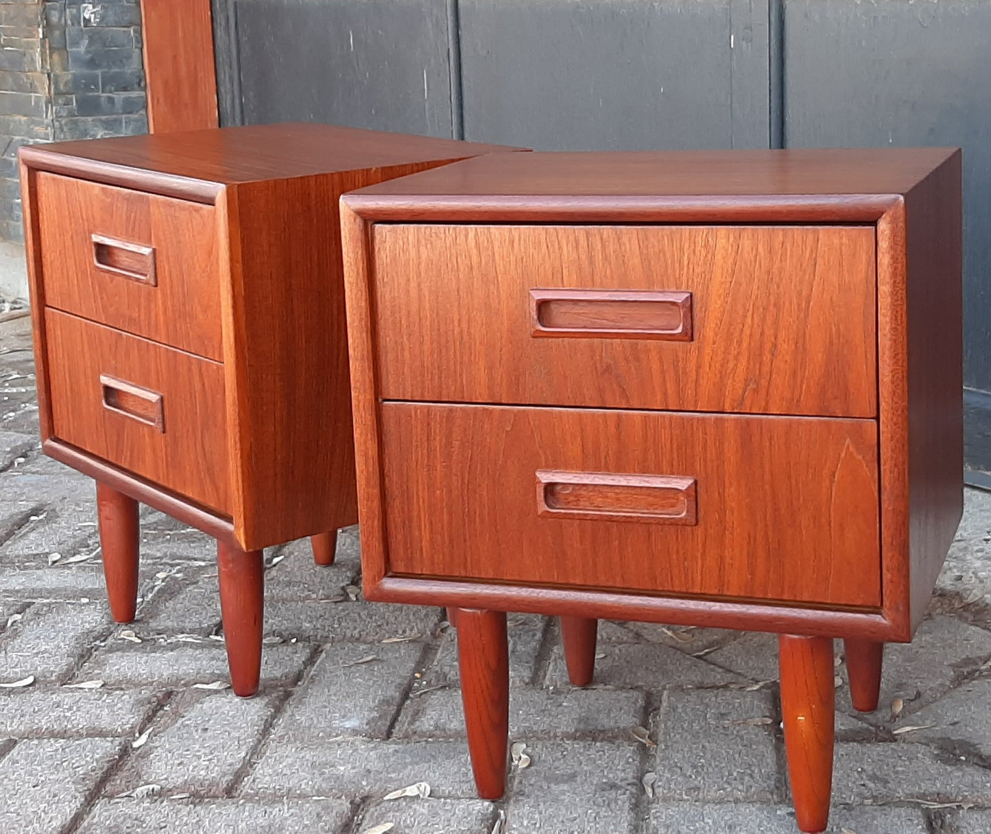 2 REFINISHED Mid Century Modern Teak Nightstands, PERFECT - Mid Century Modern Toronto