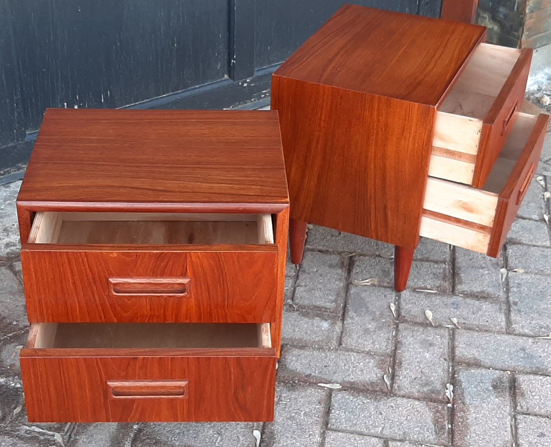 2 REFINISHED Mid Century Modern Teak Nightstands, PERFECT - Mid Century Modern Toronto