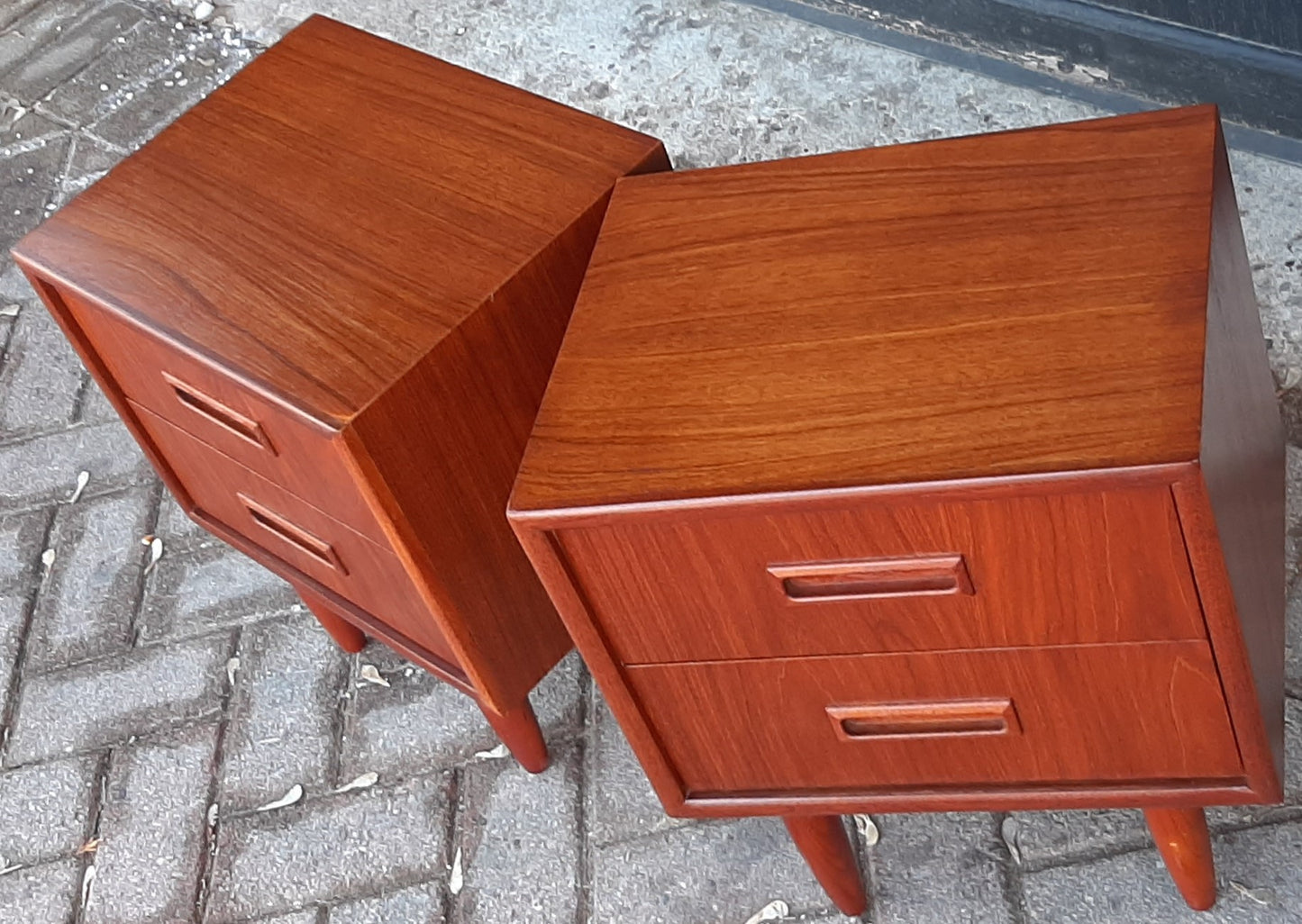 2 REFINISHED Mid Century Modern Teak Nightstands, PERFECT - Mid Century Modern Toronto