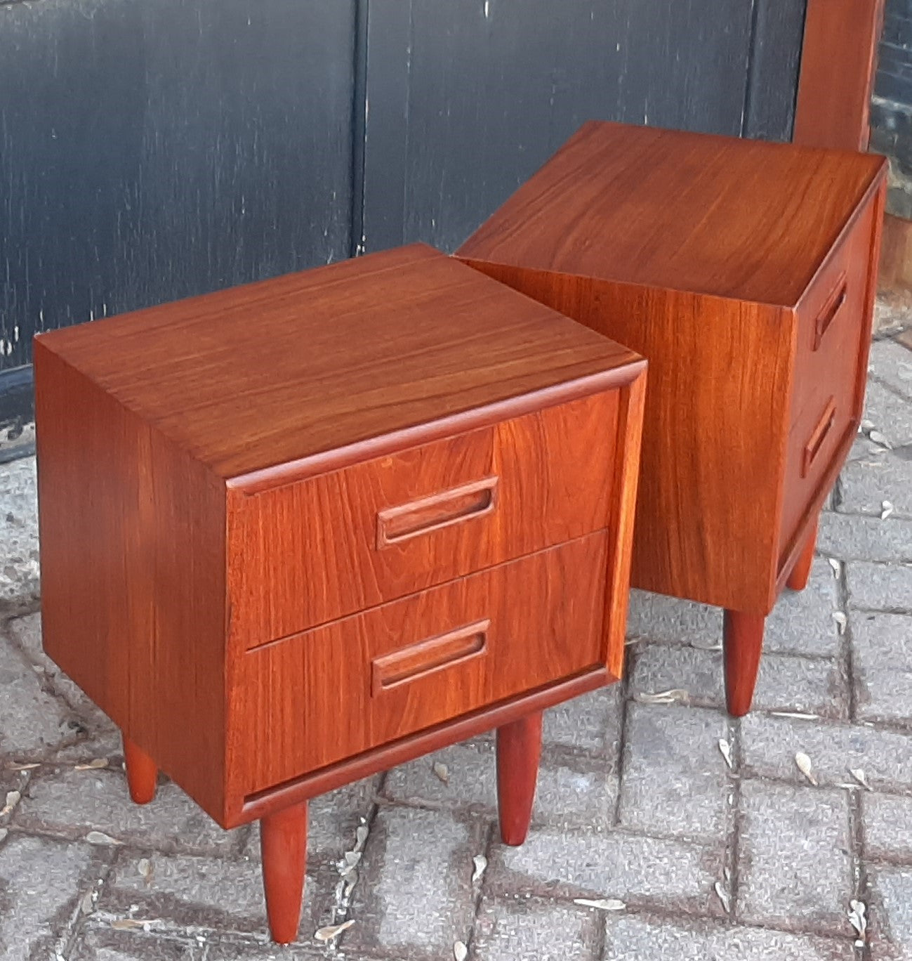 2 REFINISHED Mid Century Modern Teak Nightstands, PERFECT - Mid Century Modern Toronto