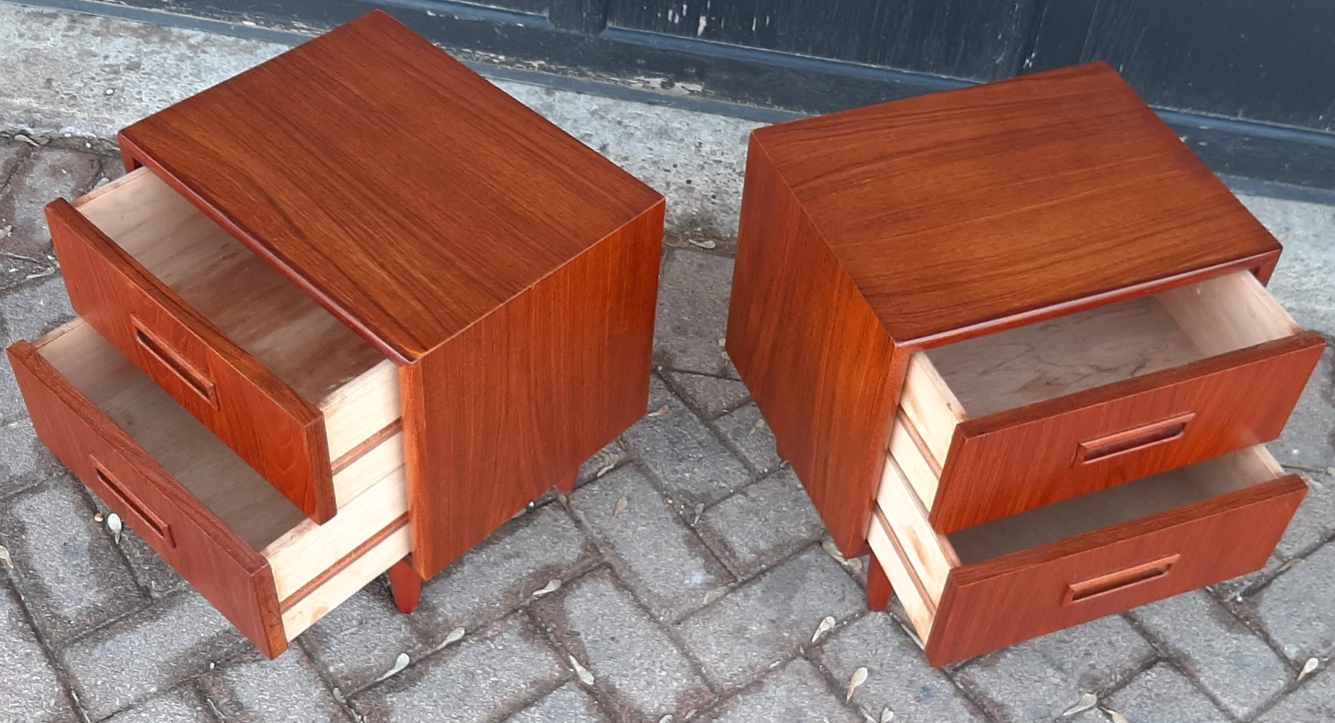 2 REFINISHED Mid Century Modern Teak Nightstands, PERFECT - Mid Century Modern Toronto