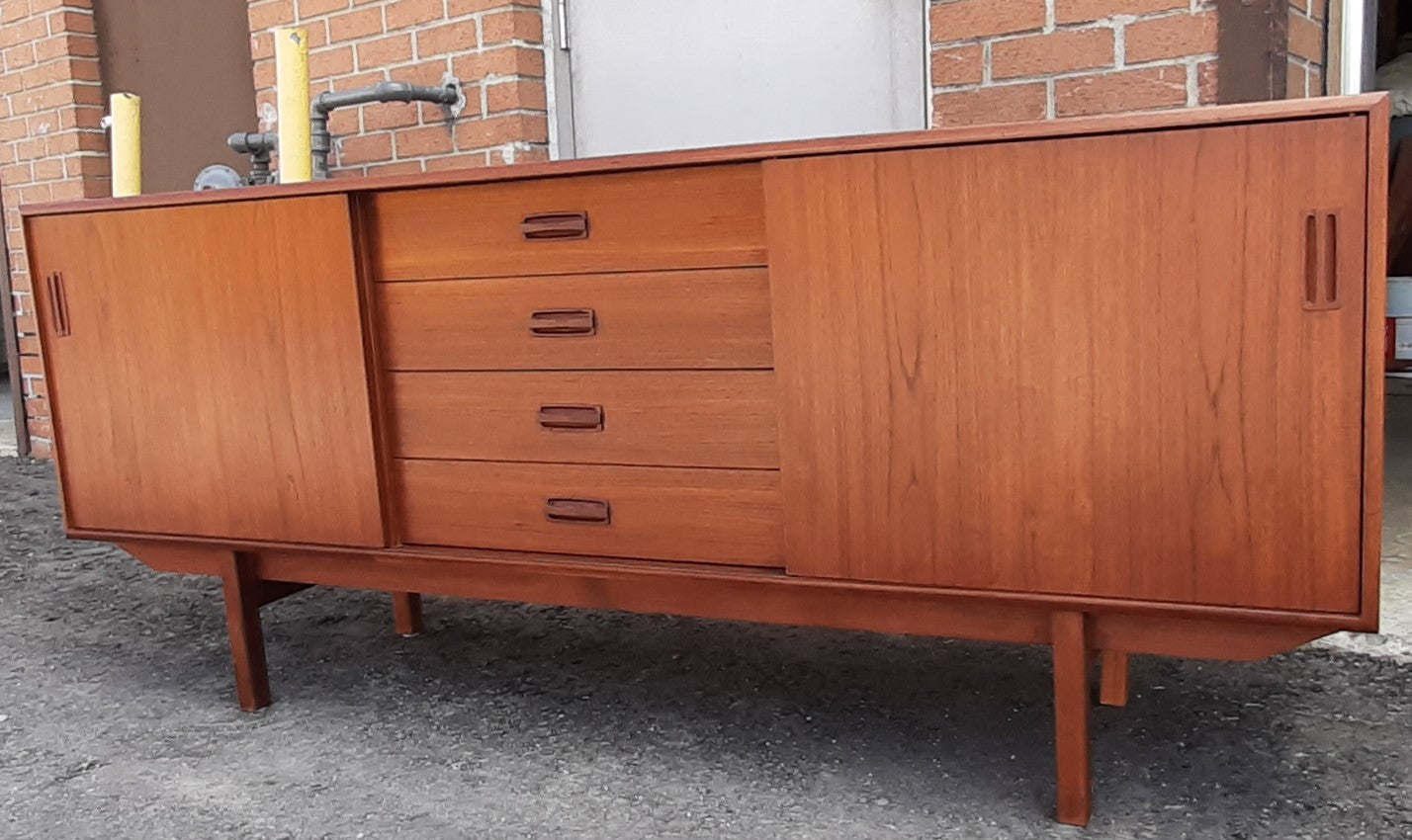 ON HOLD ***REFINISHED Danish MCM Teak Credenza Sideboard, 72", perfect - Mid Century Modern Toronto