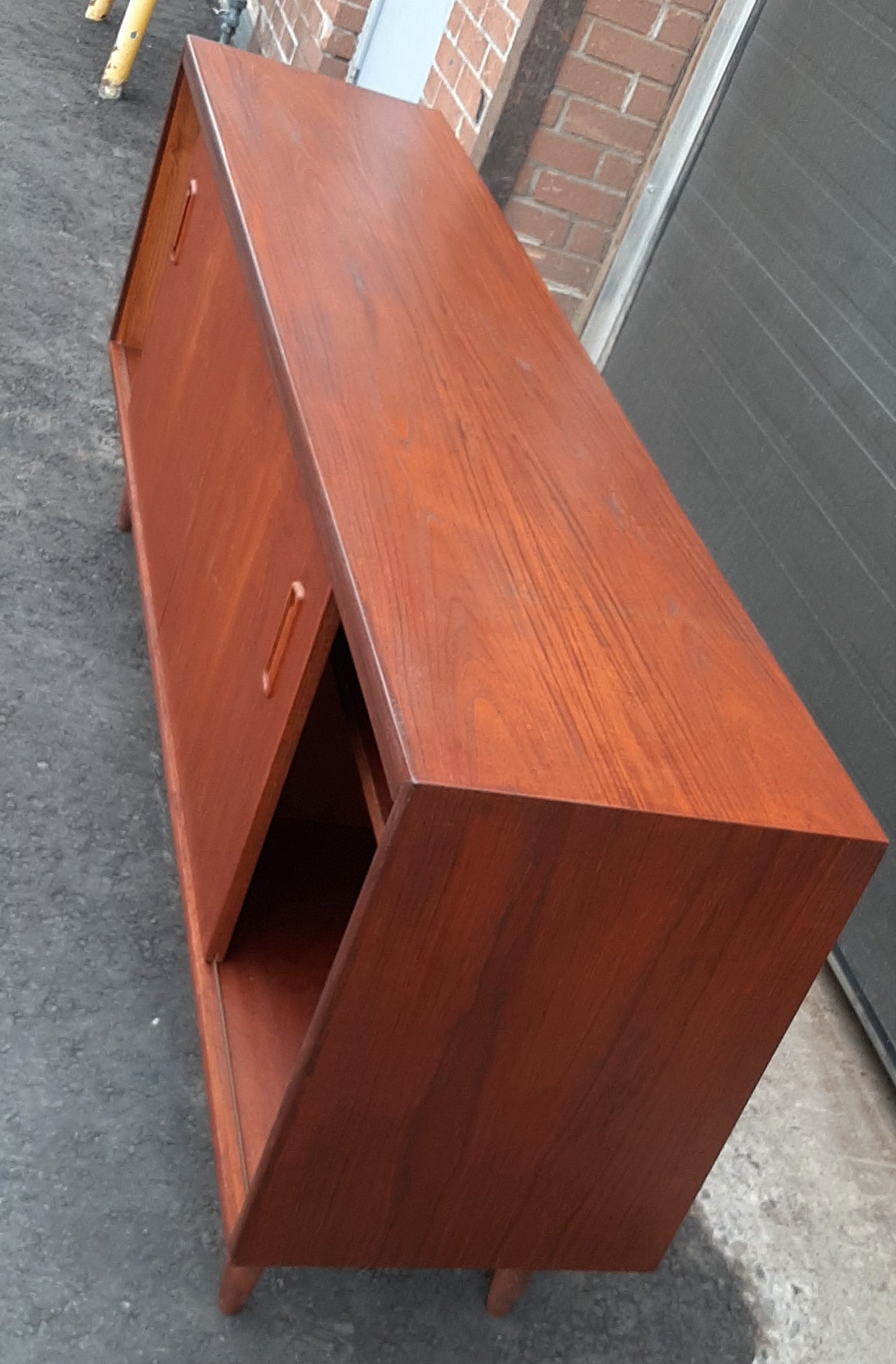 REFINISHED Danish Mid-Century Modern Teak Sideboard 6 ft Narrow - Mid Century Modern Toronto