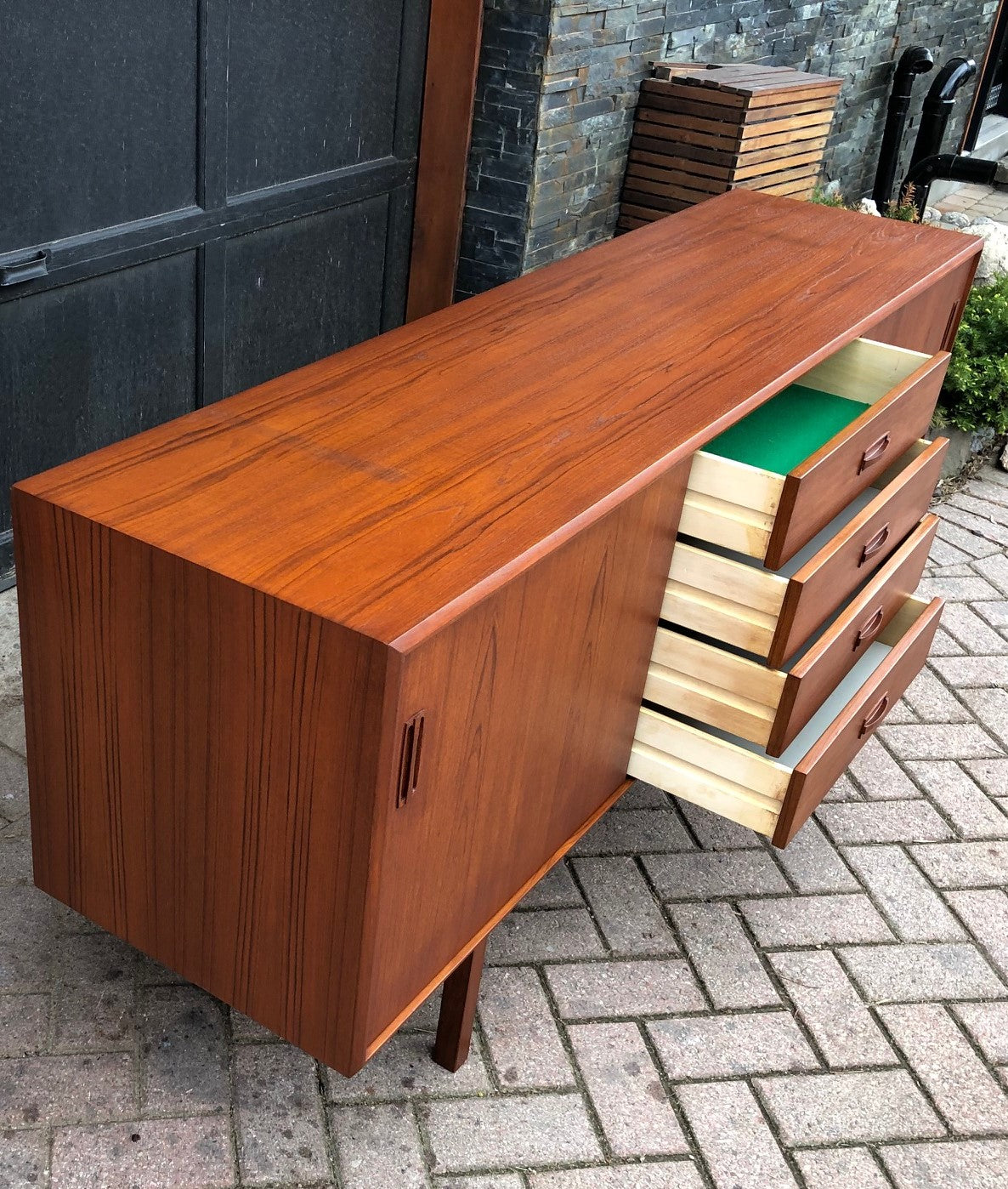 REFINISHED MCM Teak Sideboard, almost PERFECT, 6ft - Mid Century Modern Toronto