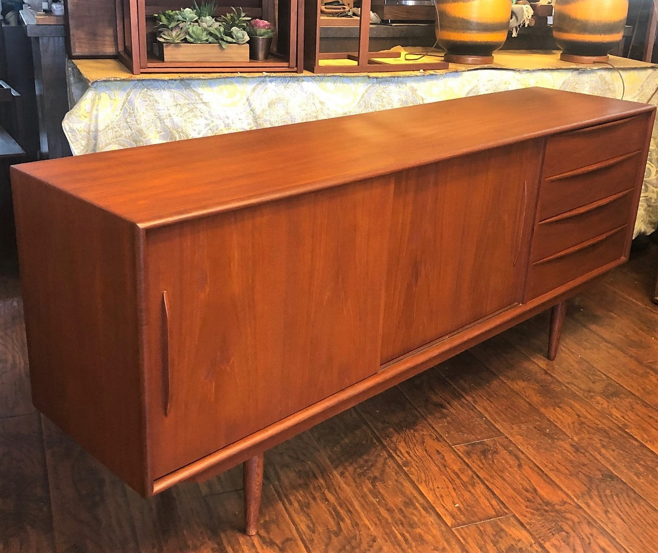REFINISHED MCM Teak Sideboard TV Media Console 6ft perfect - Mid Century Modern Toronto