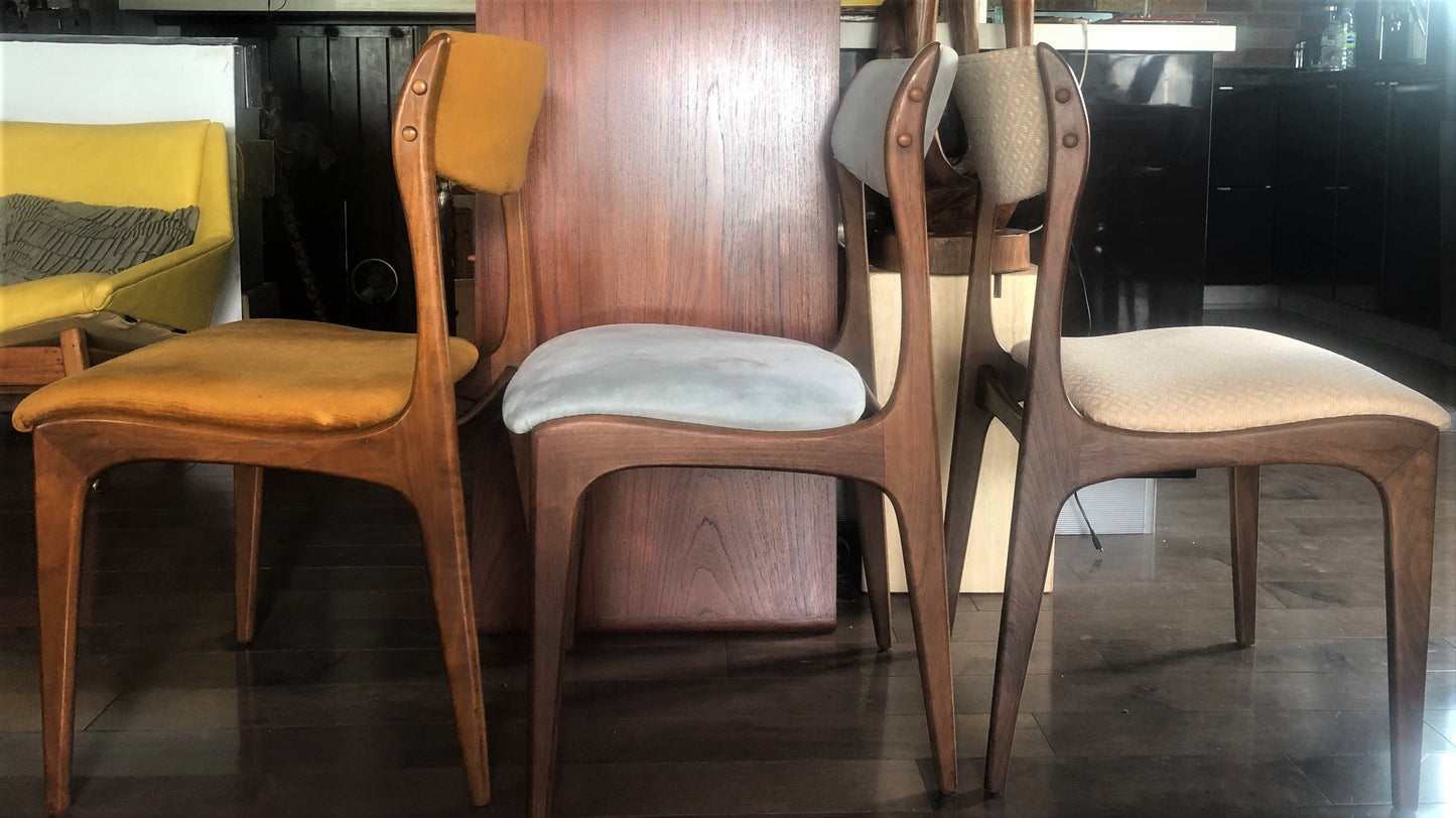 6 MCM Teak Chairs by Deilcraft RESTORED, each $150 only - Mid Century Modern Toronto