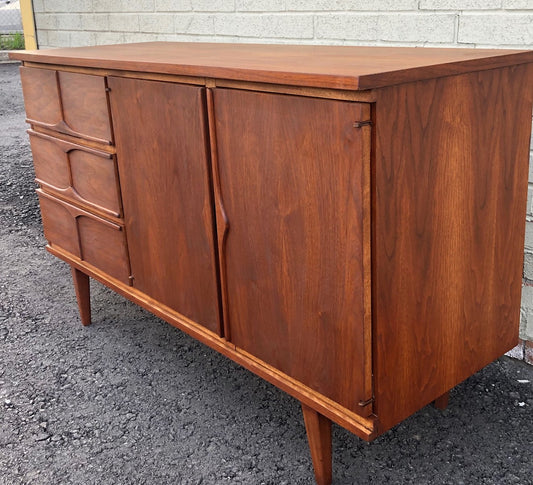 REFINISHED MCM Walnut Buffet Sideboard 50", PERFECT - Mid Century Modern Toronto