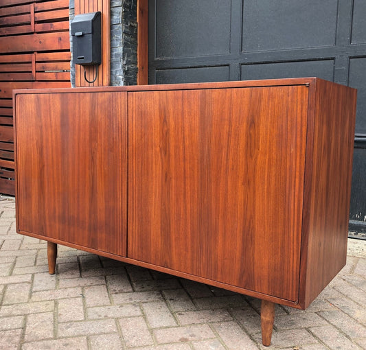 REFINISHED MCM Walnut Cabinet Sideboard TV Media Console (Deep) 54"x 20" x H 34" - Mid Century Modern Toronto