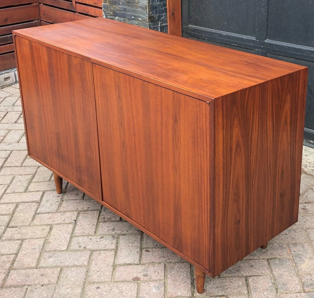 REFINISHED MCM Walnut Cabinet Sideboard TV Media Console (Deep) 54"x 20" x H 34" - Mid Century Modern Toronto