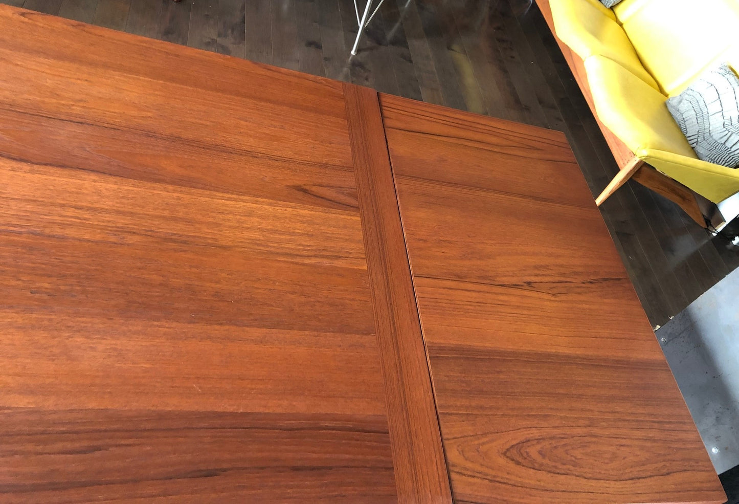 REFINISHED MCM Teak Table with 2 Leaves PERFECT, 51"-90", treated in addition for durability - Mid Century Modern Toronto
