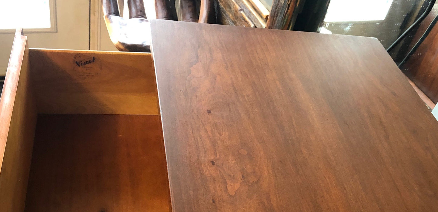 REFINISHED MCM Walnut Tallboy Dresser 36” - Mid Century Modern Toronto