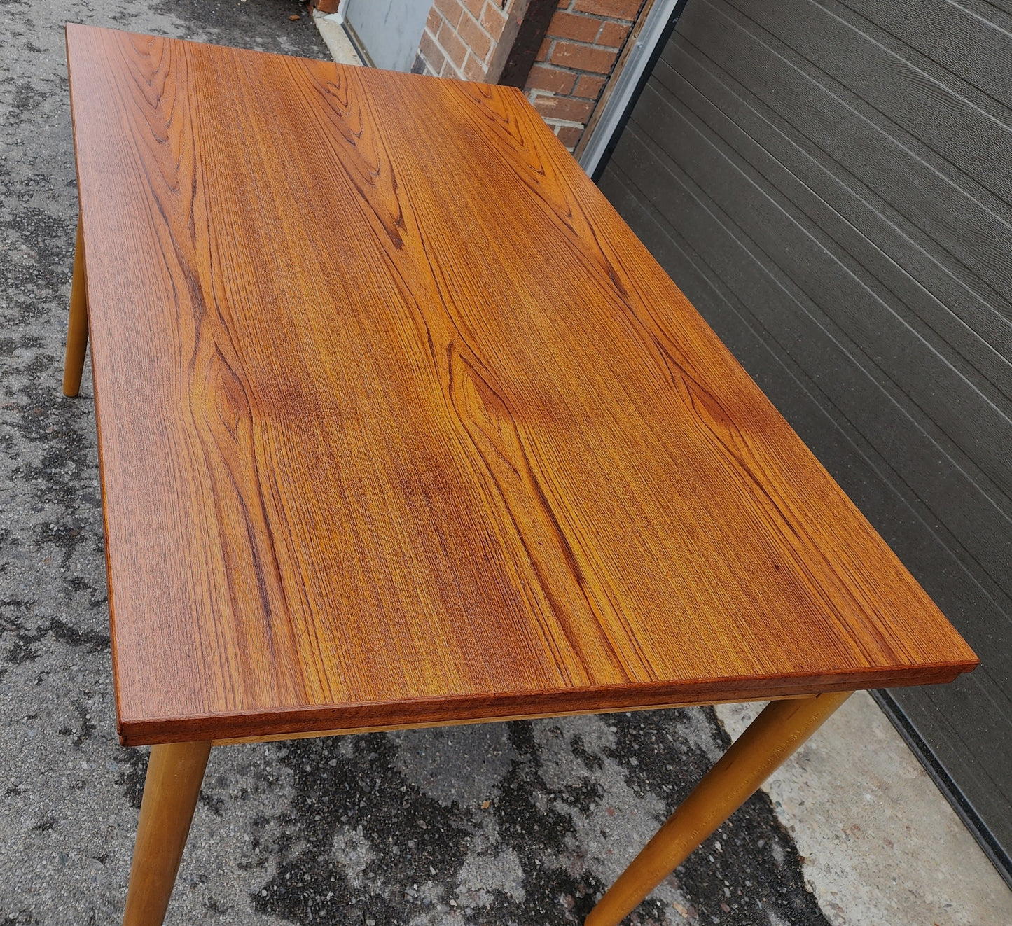 REFINISHED Danish Mid Century Modern Teak Table & 4 Teak Chairs by Farstrup