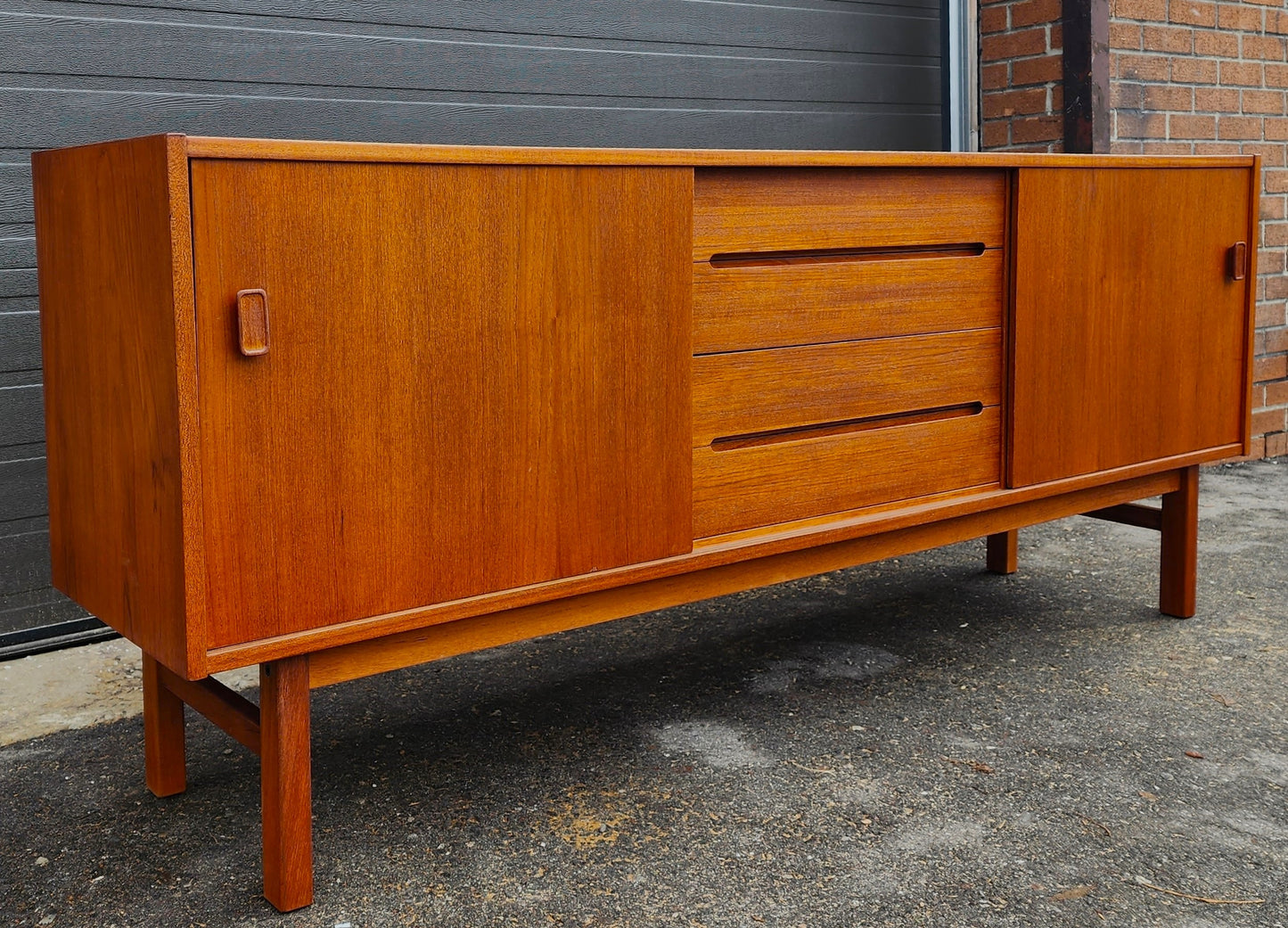 REFINISHED Midcentury Teak Sideboard by N. Jonnson for TROEDS 74"