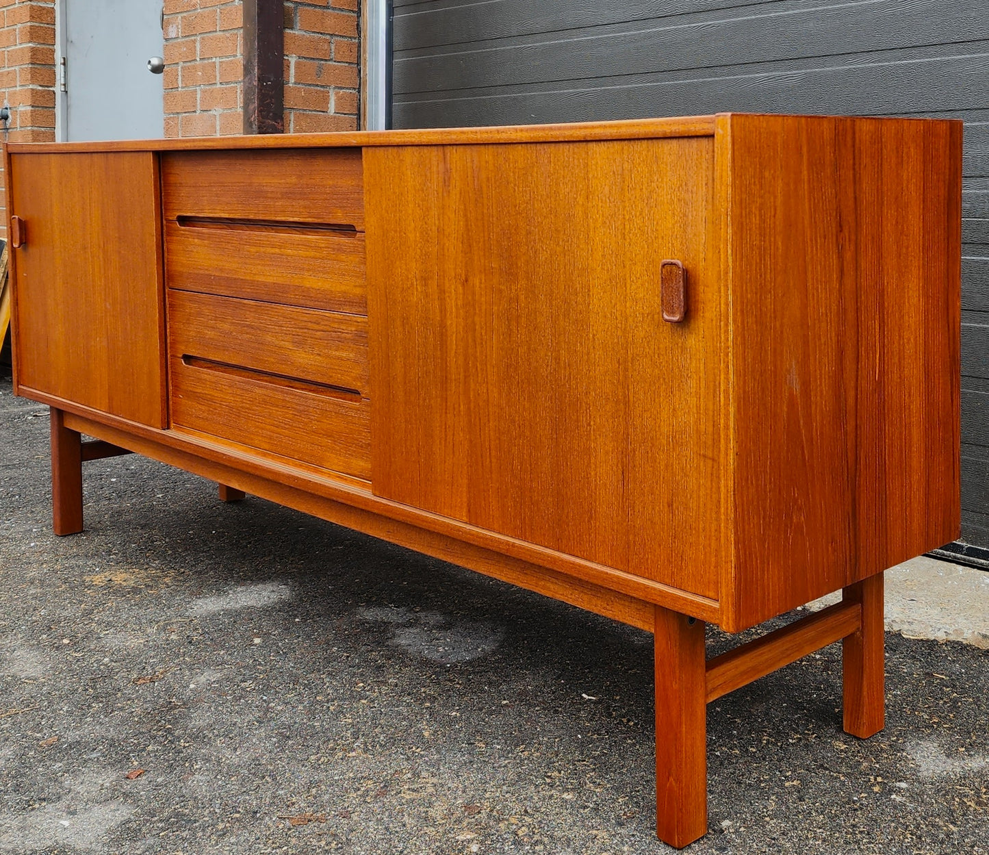 REFINISHED Midcentury Teak Sideboard by N. Jonnson for TROEDS 74"
