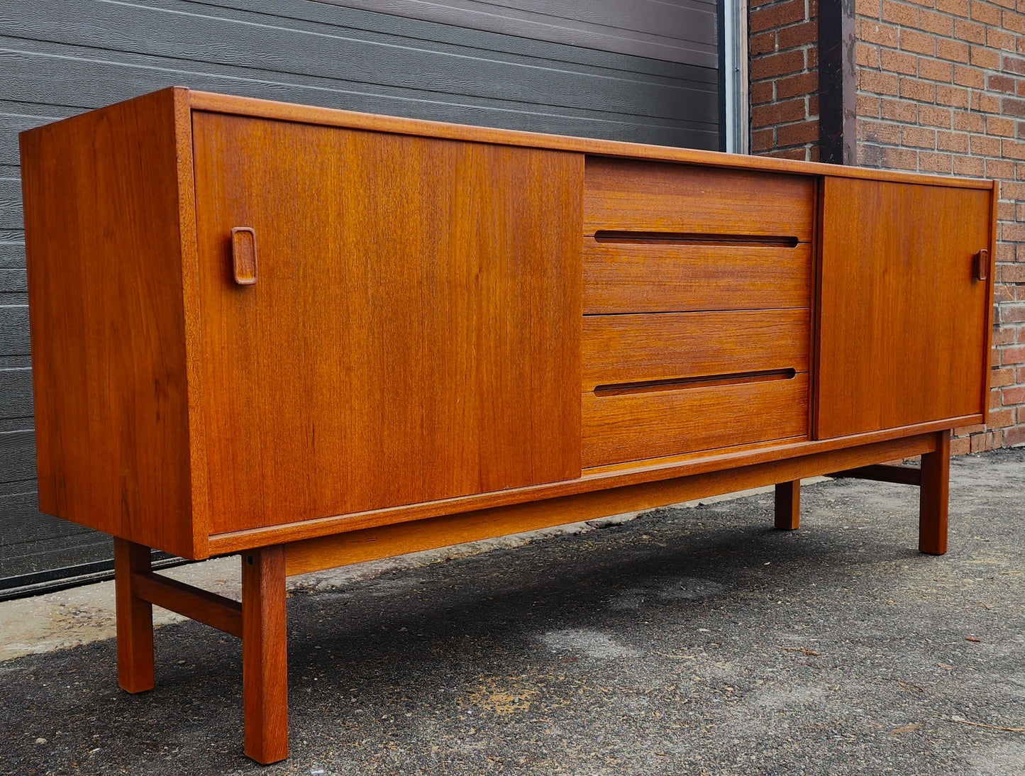 REFINISHED Midcentury Teak Sideboard by N. Jonnson for TROEDS 74"