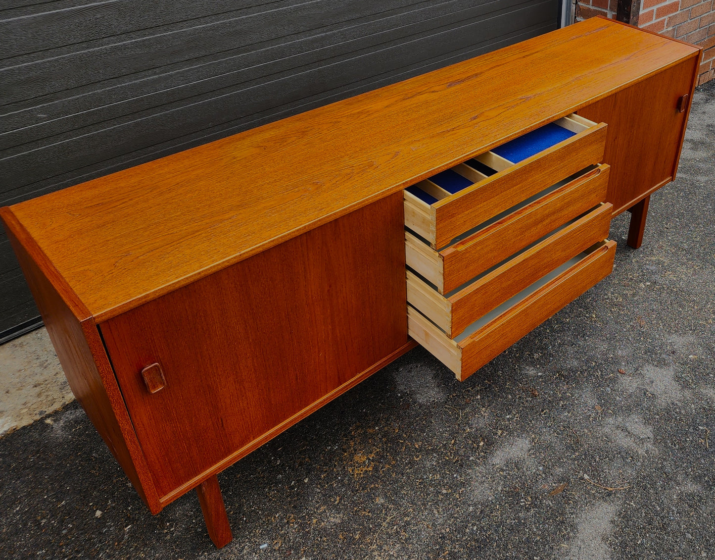 REFINISHED Midcentury Teak Sideboard by N. Jonnson for TROEDS 74"
