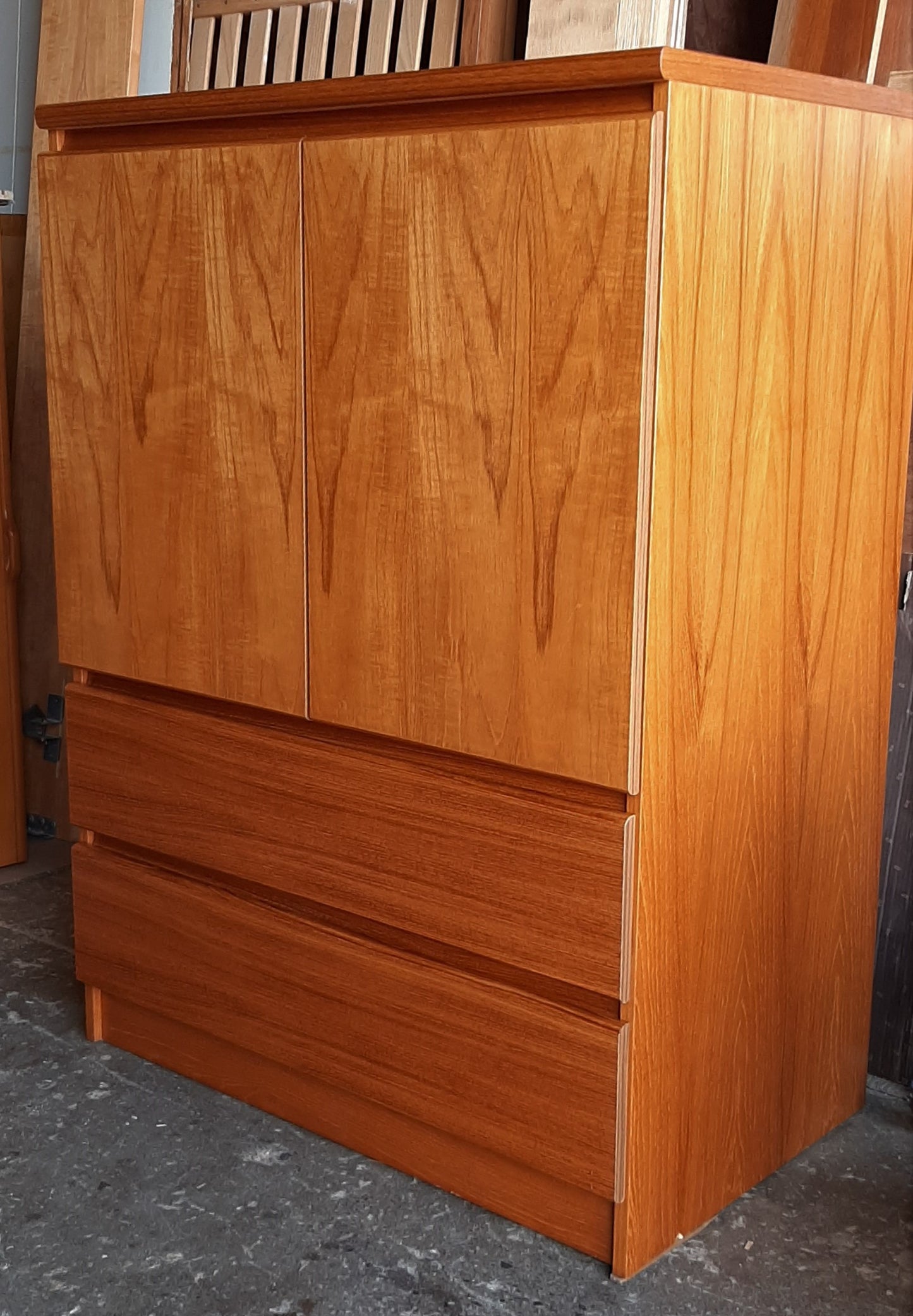 Danish MCM Teak Cabinet/ Wardrobe/ Tall Dresser