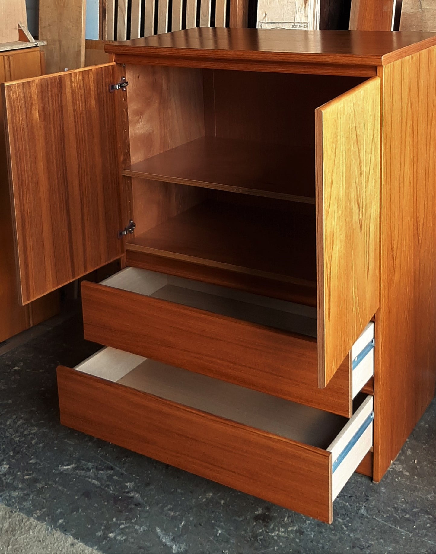 Danish MCM Teak Cabinet/ Wardrobe/ Tall Dresser