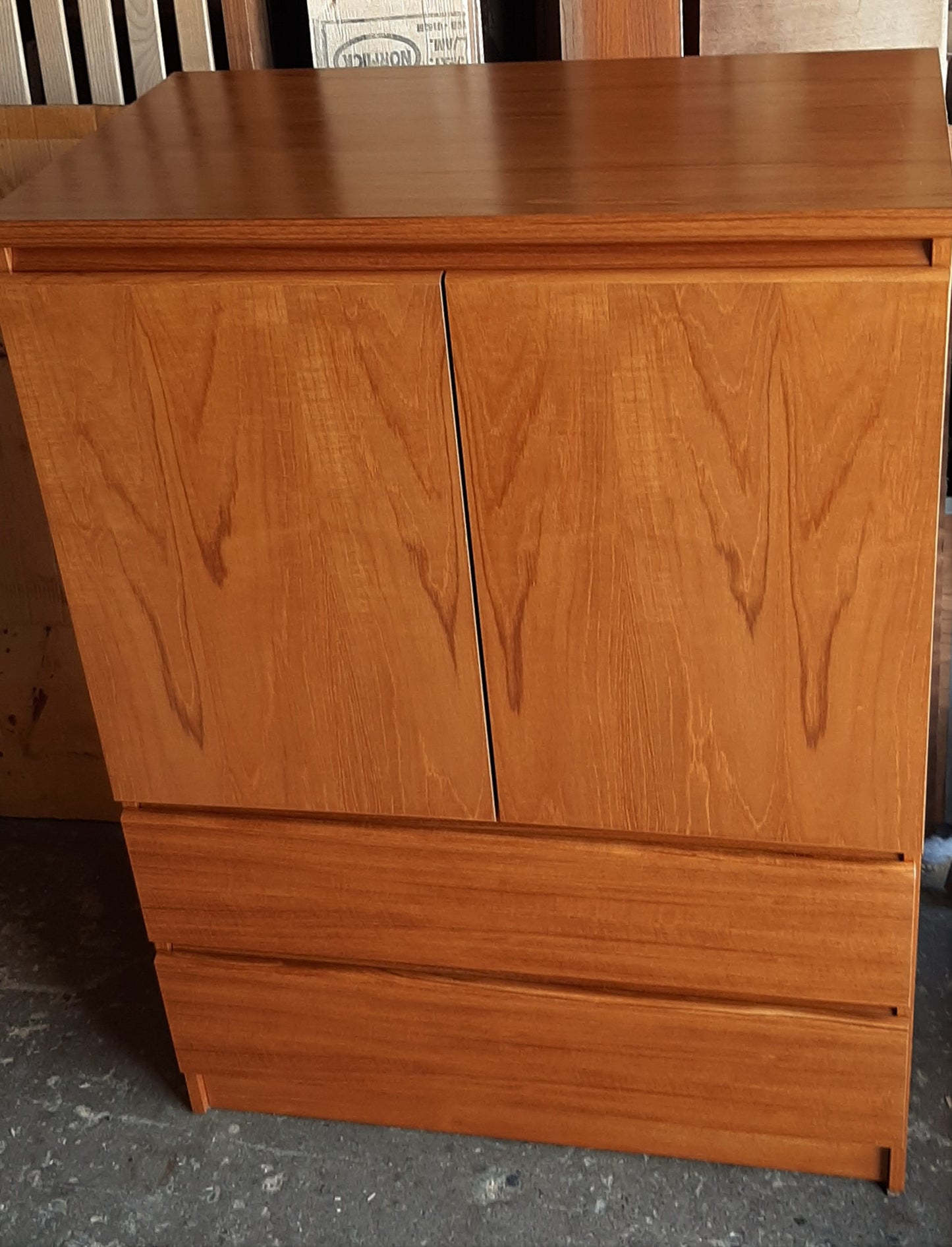 Danish MCM Teak Cabinet/ Wardrobe/ Tall Dresser