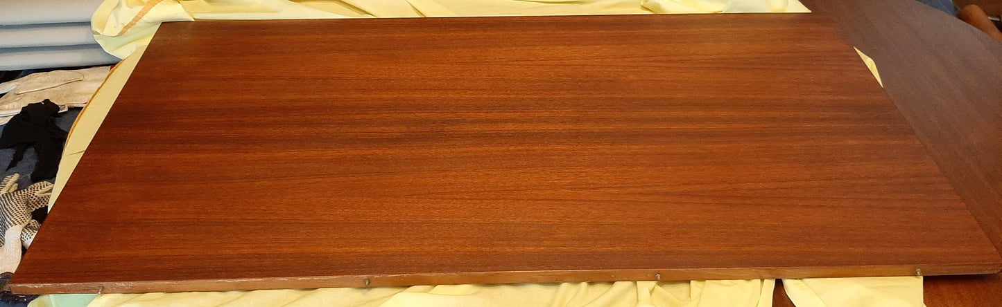 REFINISHED Danish MCM Teak Dining Table Round to Oval w 1 leaf PERFECT 43" - 64.5", treated for durability