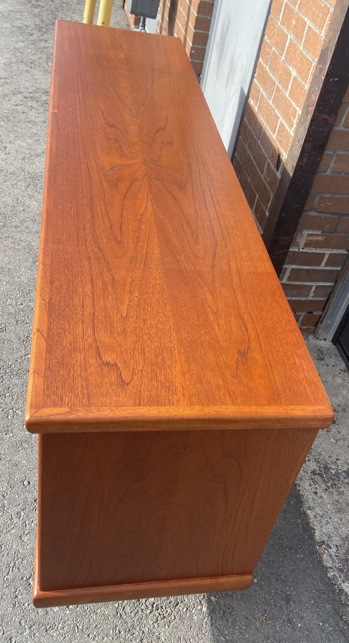 REFINISHED Mid Century Modern Teak Sideboard Credenza 6 ft