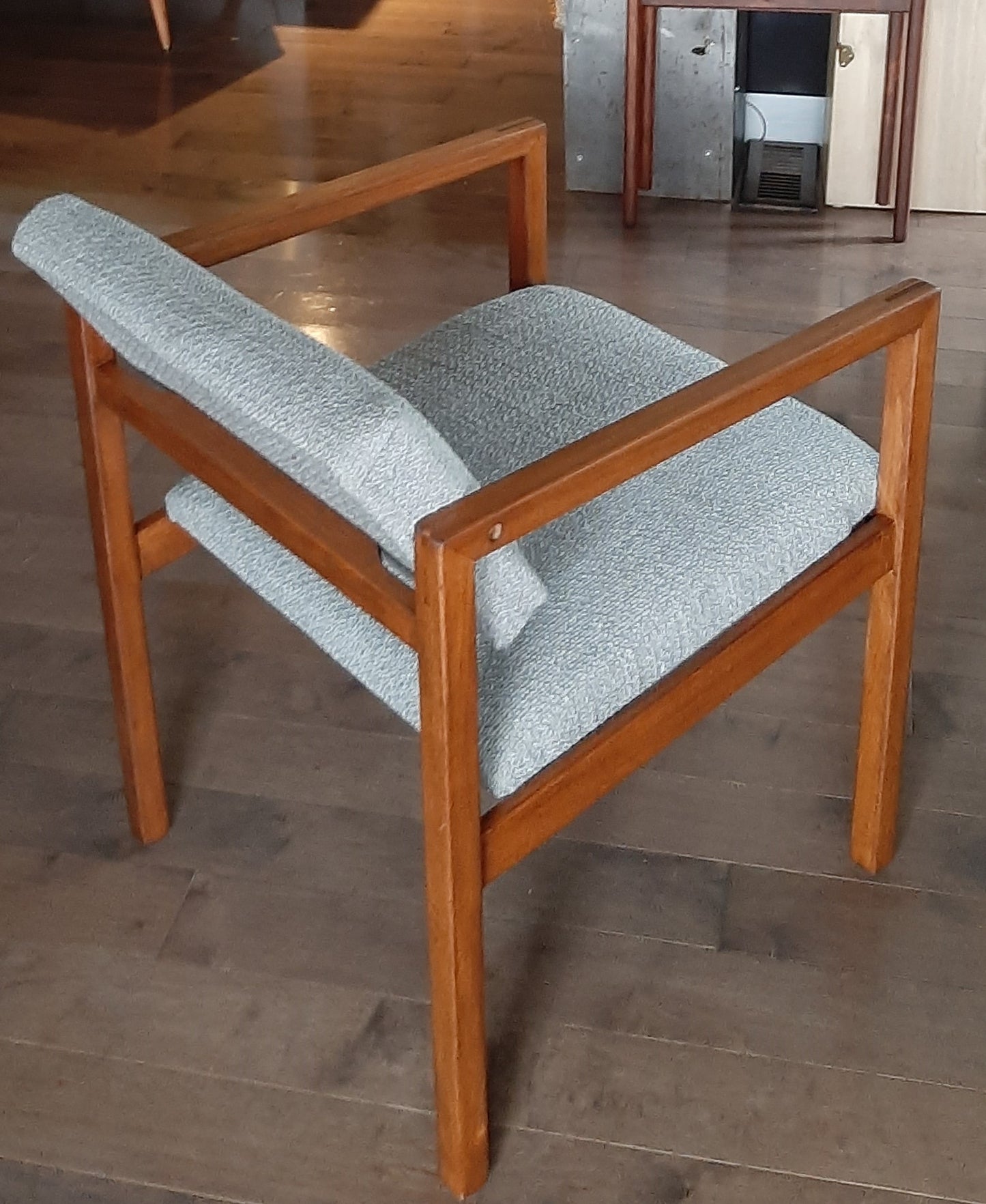 Set of 2 REFINISHED REUPHOLSTERED MCM Teak Armchairs by Brunswick Mfg for Eatons PERFECT - Mid Century Modern Toronto