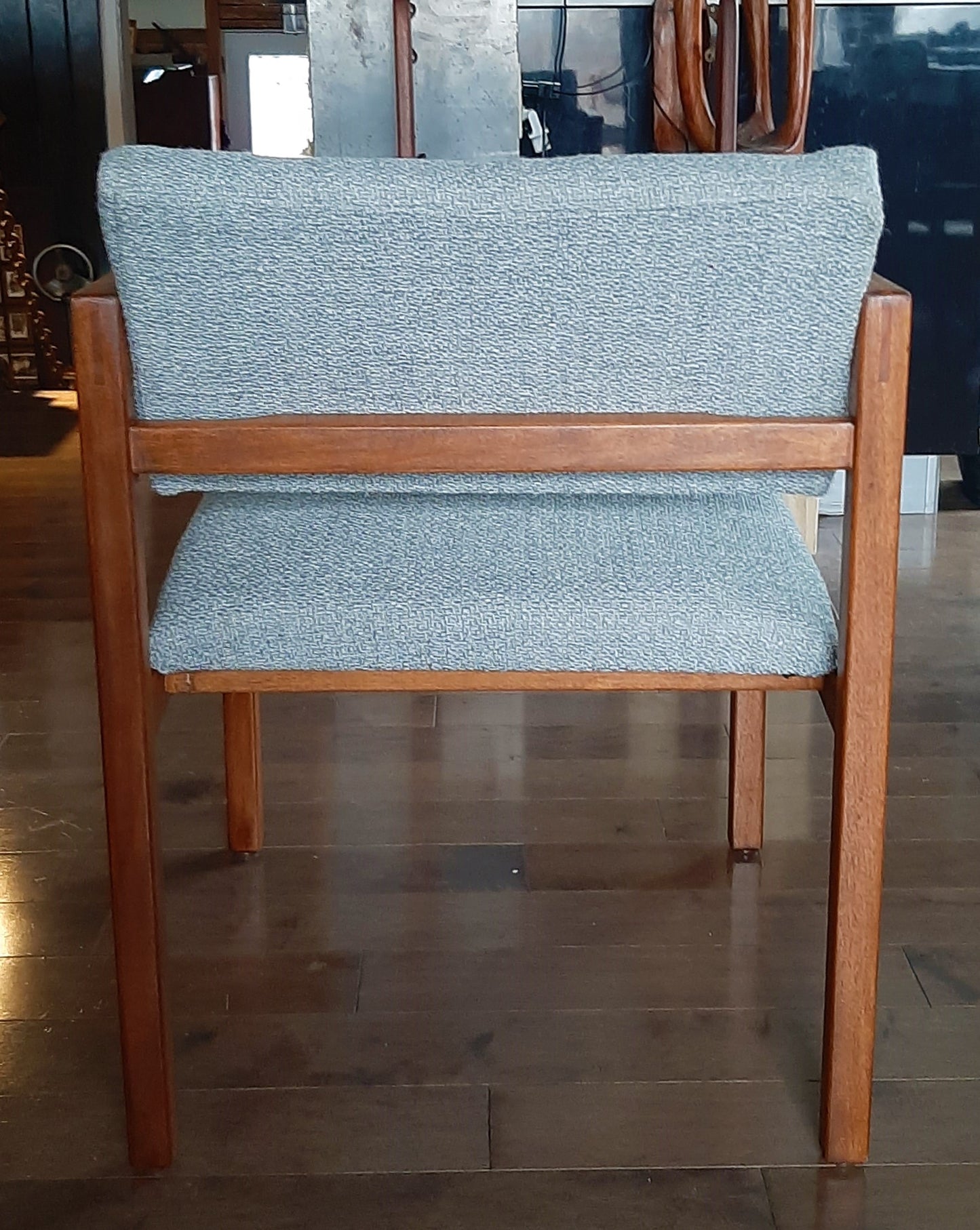 Set of 2 REFINISHED REUPHOLSTERED MCM Teak Armchairs by Brunswick Mfg for Eatons PERFECT - Mid Century Modern Toronto