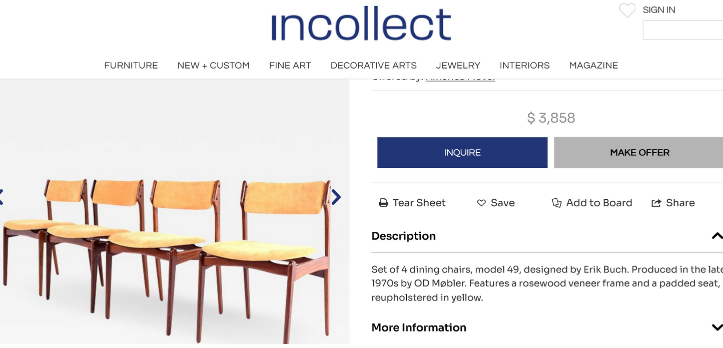 6 REFINISHED will be REUPHOLSTERED Danish Mid Century Modern E. Buch Teak Chairs, floating seats