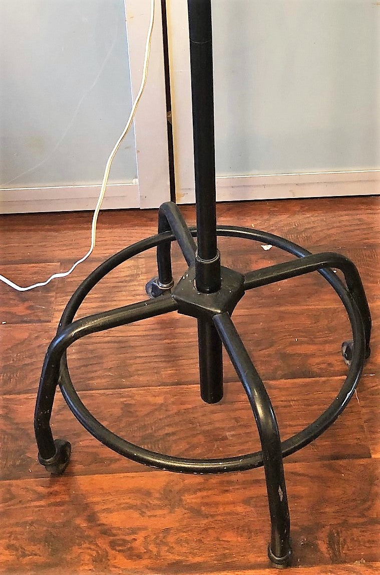 Vintage Industrial Movie Theater Photography Spot Light - iron floor lamp on wheels - Mid Century Modern Toronto