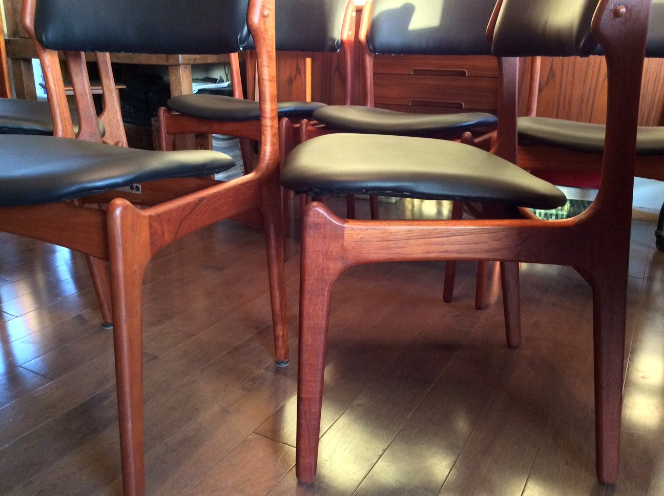 6 Erik Buch OD-49 Teak MCM Chairs REFINISHED REUPHOLSTERED, each $349 - Mid Century Modern Toronto
