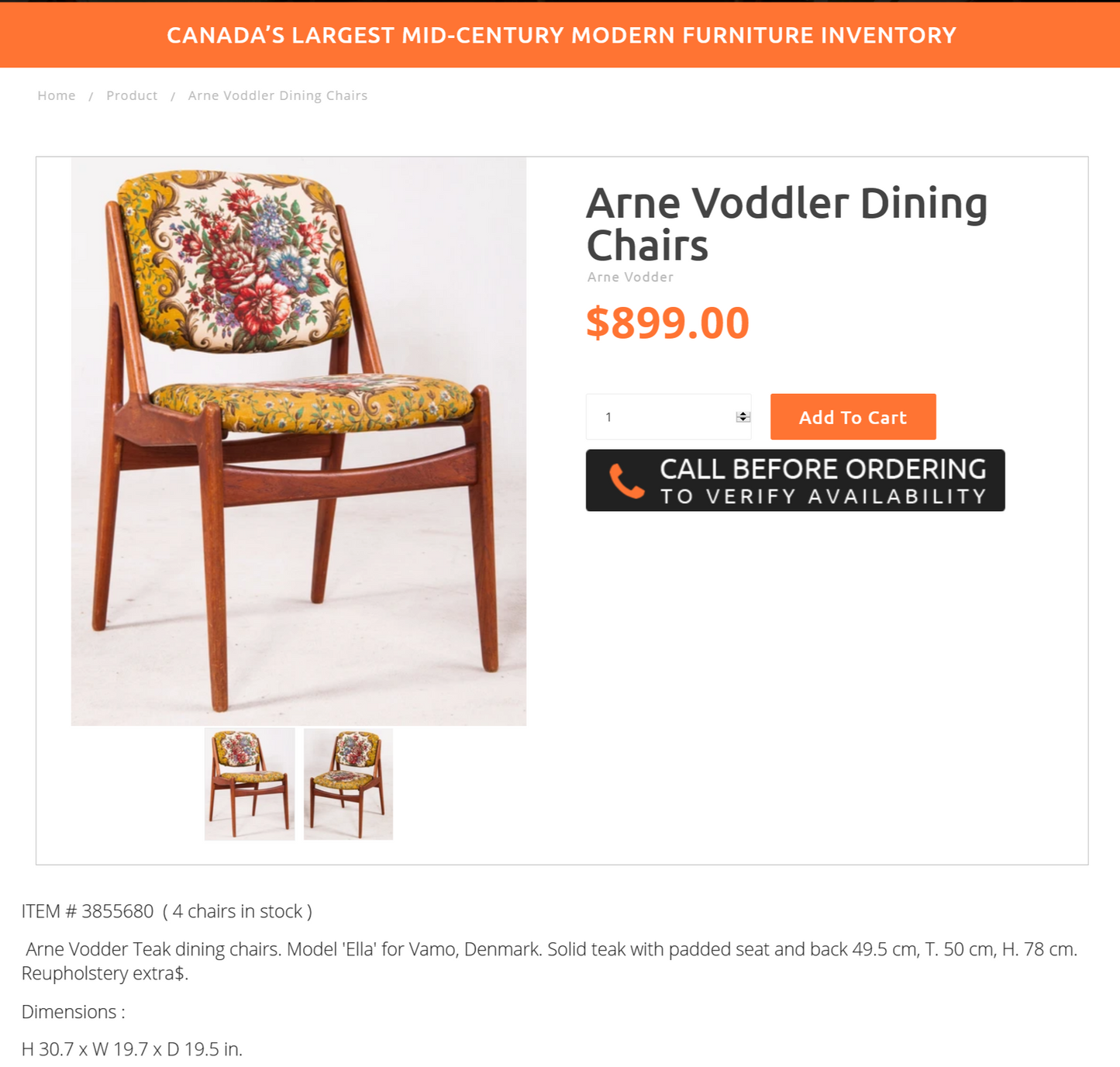 4 RESTORED REUPHOLSTERED in Maharam fabric Danish MCM Teak Chairs by Arne Vodder