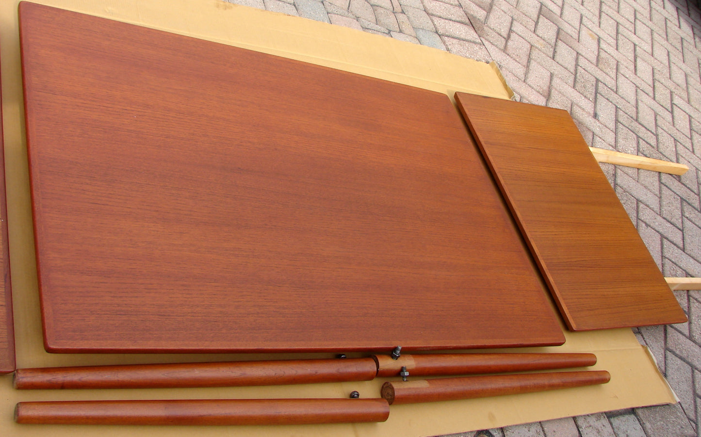 REFINISHED Danish Mid Century Modern Teak Dining Table Extendable with 2 Leaves / Draw Leaf/ Pocket Leaf by DYRLUND - Mid Century Modern Toronto