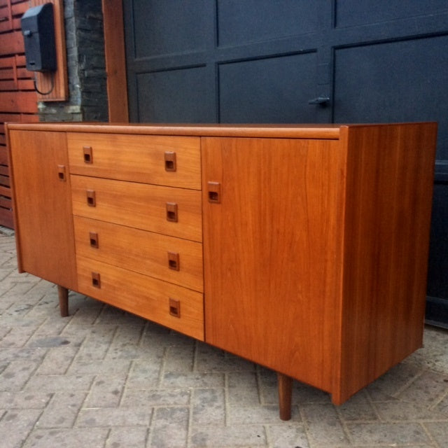 REFINISHED MCM Teak Sideboard TV Media Console 65" - Mid Century Modern Toronto