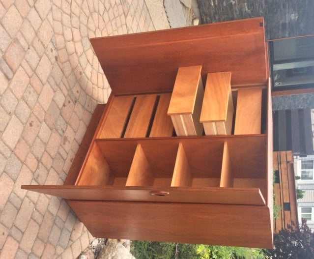 REFINISHED MCM Teak Wardrobe Tall Dresser 42" - Mid Century Modern Toronto