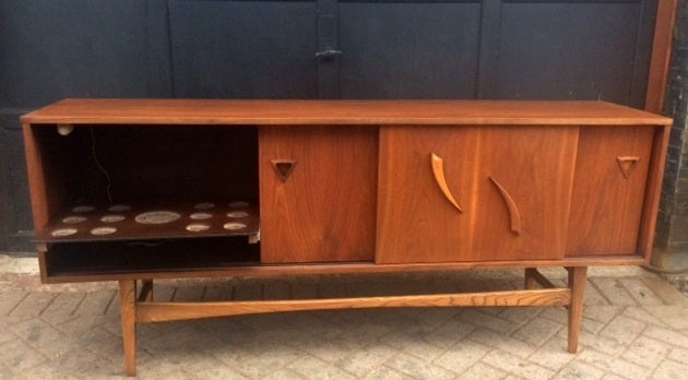 REFINISHED MCM Walnut Bar Sideboard or Media Console 70"perfect - Mid Century Modern Toronto