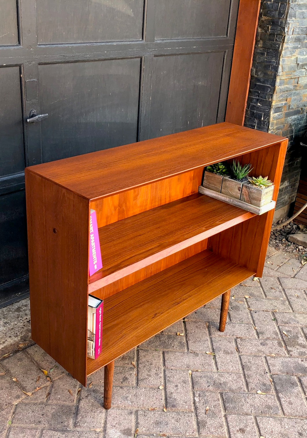 REFINISHED Danish MCM Teak Display Bookcase Small 39.5" - Mid Century Modern Toronto