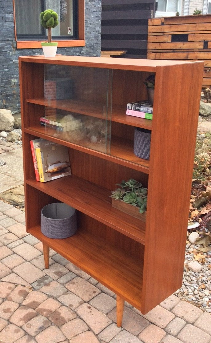 Danish Mid Century Modern Teak Display China cabinet RESTORED - Mid Century Modern Toronto