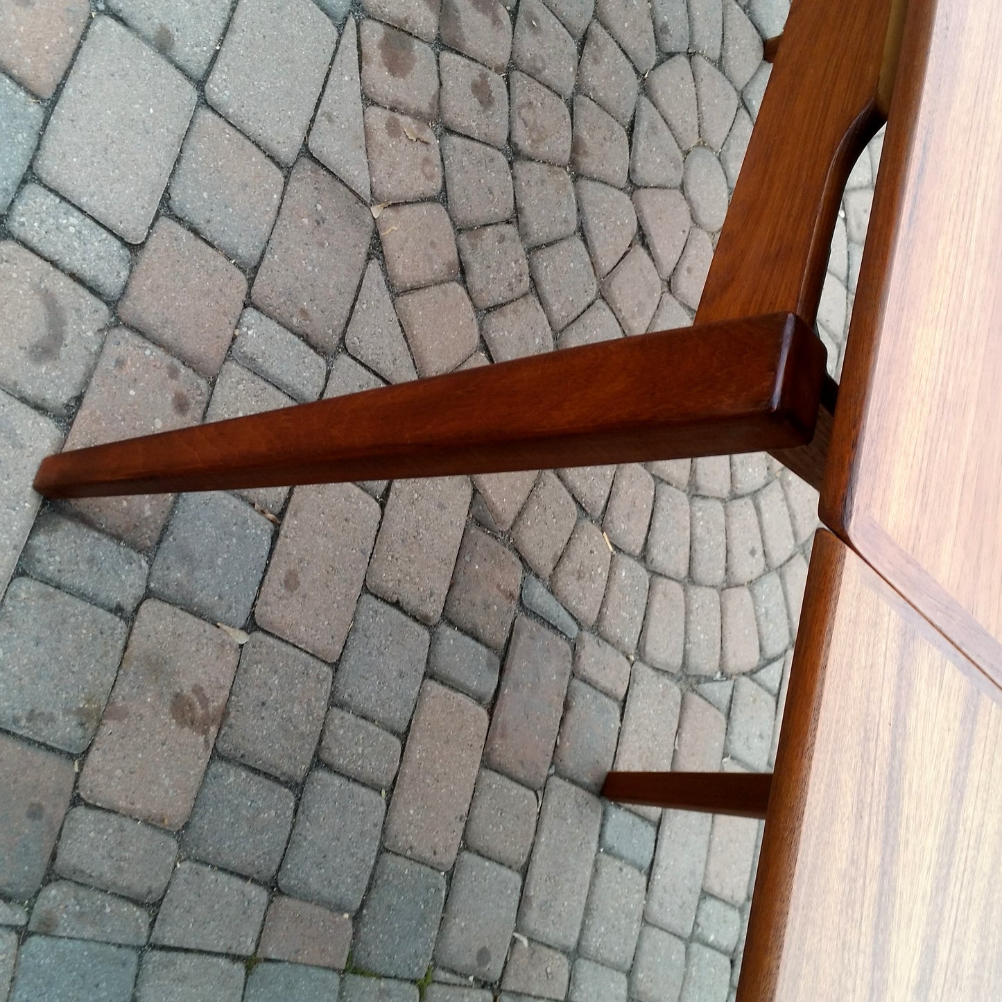 REFINISHED Danish Mid Century Modern Teak Floating Draw Leaf Dining Table - Mid Century Modern Toronto