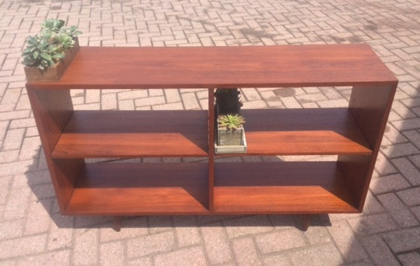 REFINISHED MCM Teak Divider Bookcase 48" - Mid Century Modern Toronto