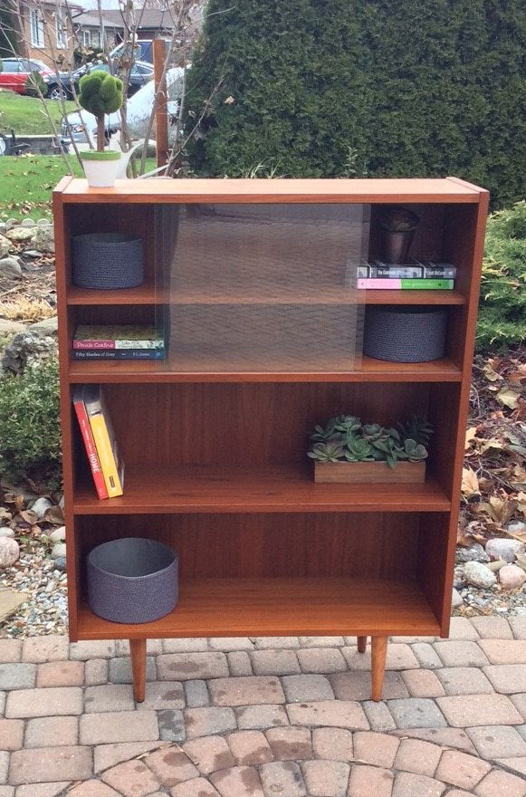 Danish Mid Century Modern Teak Display China cabinet RESTORED - Mid Century Modern Toronto