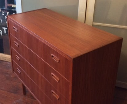 REFINISHED Danish MCM Teak 4 Drawers Dresser 35.5” - Mid Century Modern Toronto