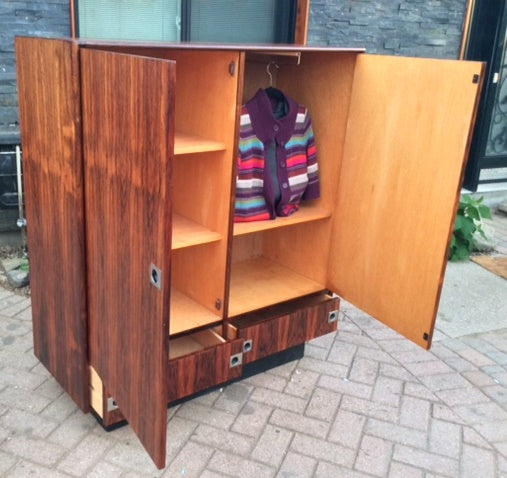 COMMING SOON Rosewood MCM Wardrobe Tall Dresser Restored 46" - Mid Century Modern Toronto