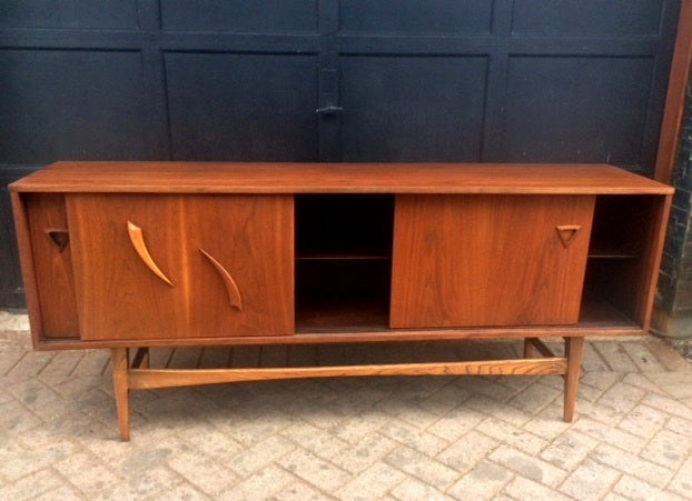 REFINISHED MCM Walnut Bar Sideboard or Media Console 70"perfect - Mid Century Modern Toronto