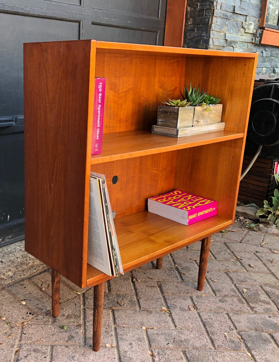 REFINISHED MCM  Teak Display Bookcase Small 32" - Mid Century Modern Toronto